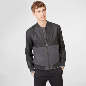 Rb Color Grey Colorblock Bomber