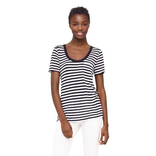 Club Monaco Color White And Black Stripe Sunny Tee