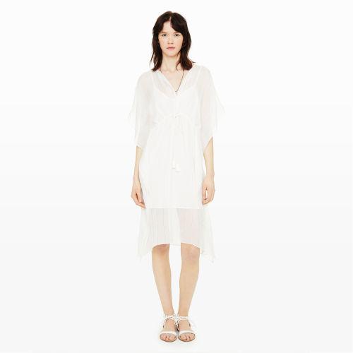 Club Monaco Color White Weylie Silk Dress In Size S