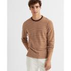 Club Monaco Cocoa Long-sleeve Refined Trim Crew