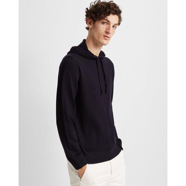 Club Monaco Navy Merino Pullover Hoodie