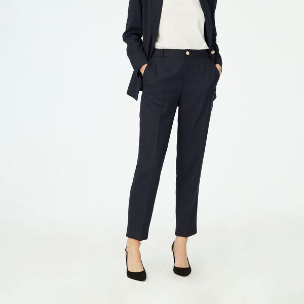 Club Monaco Navy/white Borrem Pin-dot Pant