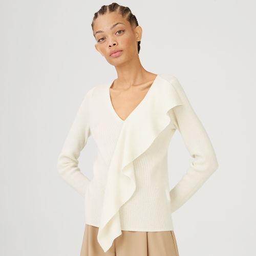 Club Monaco Color White Domeeh Cashmere Sweater