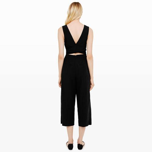 Club Monaco Color Black Torela Tie Jumpsuit