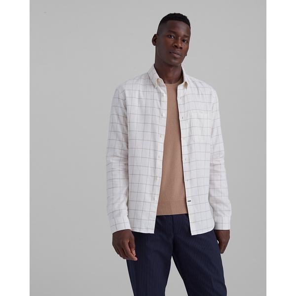 Club Monaco Windowpane Flannel Shirt