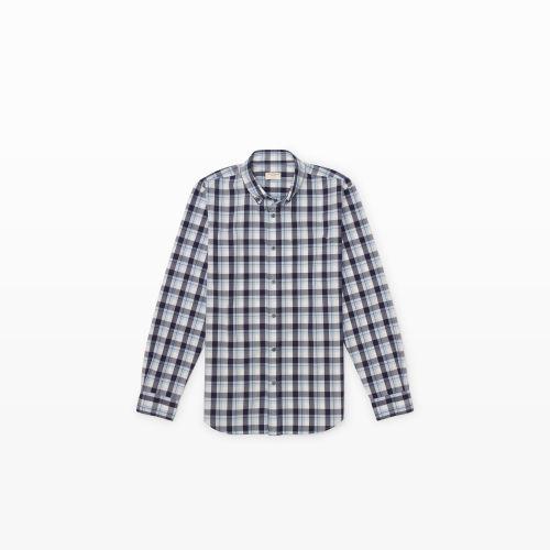 Club Monaco Color Blue Slim-fit Bd Large Plaid Shirt