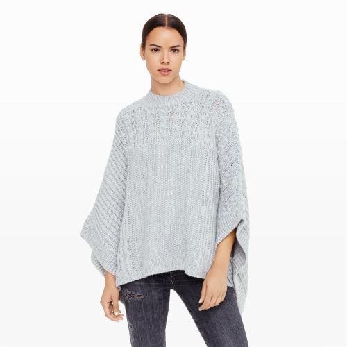 Club Monaco Color Grey Janeen Knit Poncho