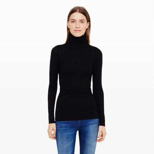Club Monaco Color Black Julie Solid Turtleneck