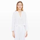 Club Monaco Color White Miija Sheer-stripe Top