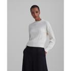 Club Monaco Ribbed Cashmere Blouson Sleeve Sweater