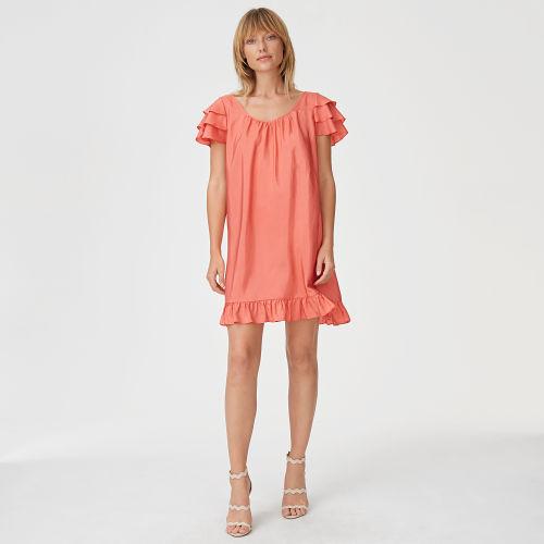 Club Monaco Color Watermelon Vidorus Silk Dress