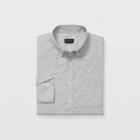 Club Monaco Grey Slim Canyon Dot Flannel Shirt