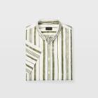 Club Monaco White/green Slim Short-sleeve Stripe Shirt