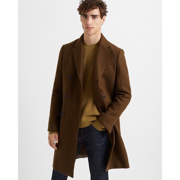 Club Monaco Army Green Double-breasted Coat