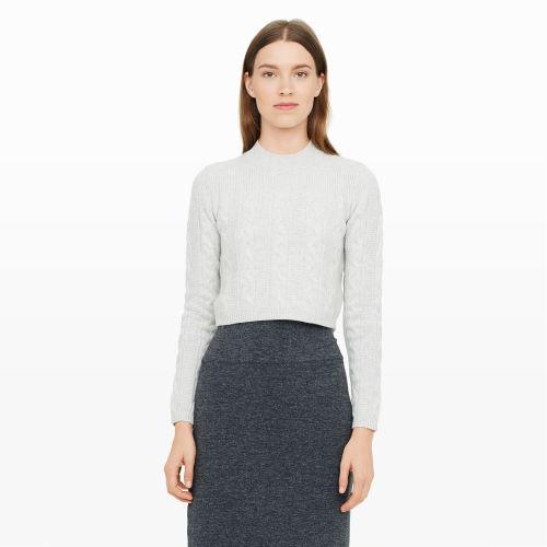 Club Monaco Color Grey Alexios Cable-knit Sweater