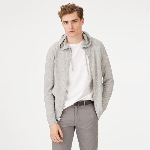 Club Monaco Color Grey Terry Full Zip Hoodie