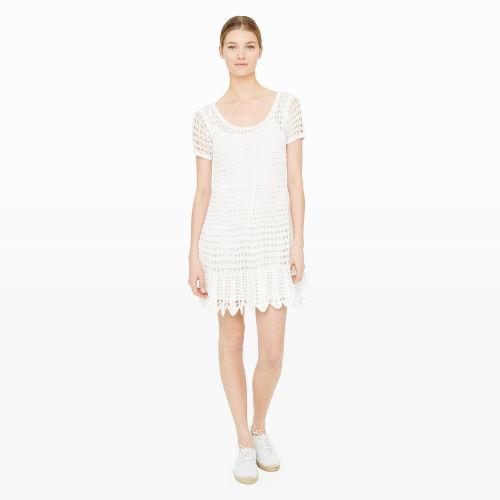 Club Monaco Color White Pergie Crochet Dress In Size M