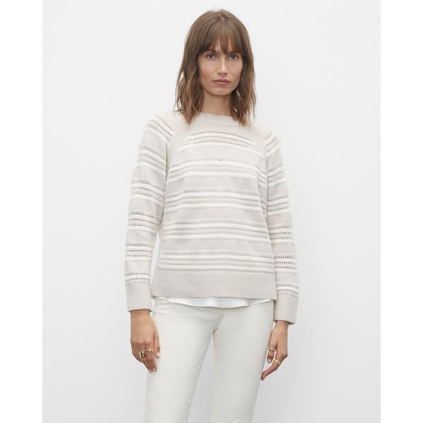 Club Monaco Striped Raglan Crewneck Sweater