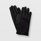 Club Monaco Grey Multi Claudia Check Leather Glove