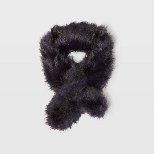 Club Monaco Color Blue Mayra Faux Fur Scarf