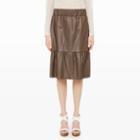 Club Monaco Color Brown Velda Leather Skirt In Size 0