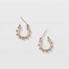 Club Monaco Textured Small Hoop Earrings