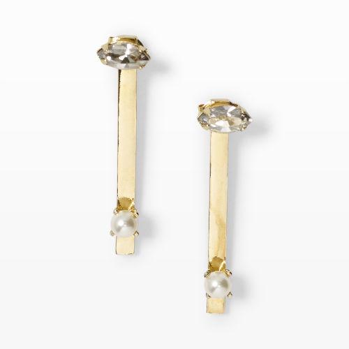 Bing Bang Color Gold Bing Bang Pearl Jacket Earring