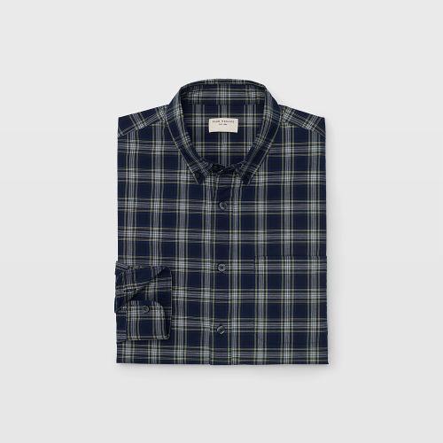 Club Monaco Color Blue Slim Check Plaid Shirt