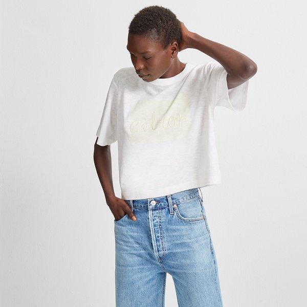 Club Monaco White Print Biankah Graphic Tee