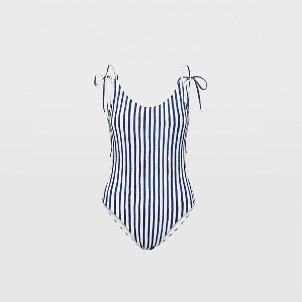 Club Monaco Navy Stripe Onia Ginny One-piece