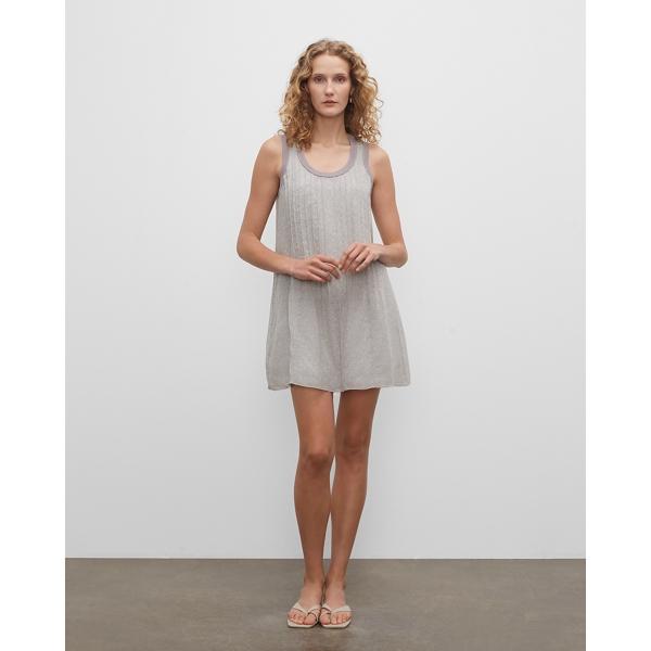 Club Monaco Floral Pintuck Scoop Neck Mini Dress