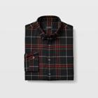 Club Monaco Navy Multi Slim Check Flannel Shirt