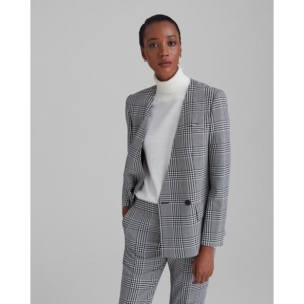Club Monaco Patterned Collarless Fashion Blazer