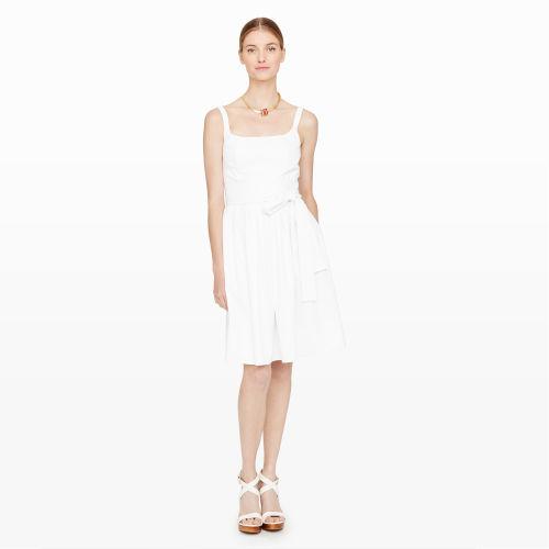 Club Monaco Color White Patin Dress