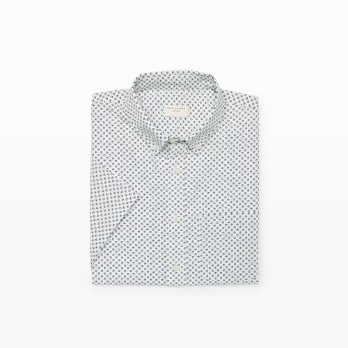 Cl Color Blue Short-sleeved Circles Shirt