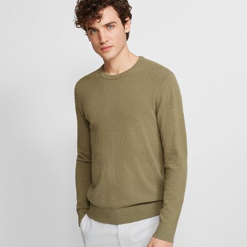 Cl Color Green Boucl Crew Sweater