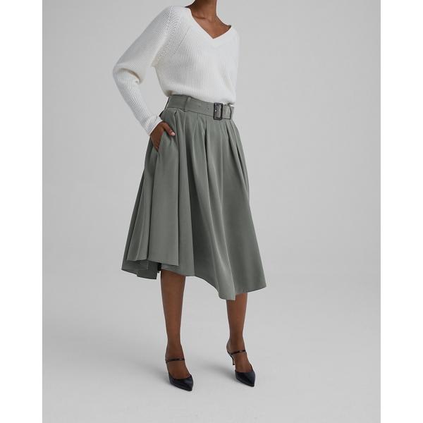 Club Monaco Belted Midi Skirt