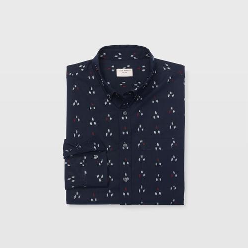 Cl Color Blue Slim Cluster Dot Shirt