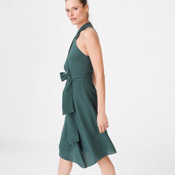 Club Monaco Dark Emerald Bizbee Silk Dress
