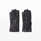 Gl Color Navy Washed Leather Glove