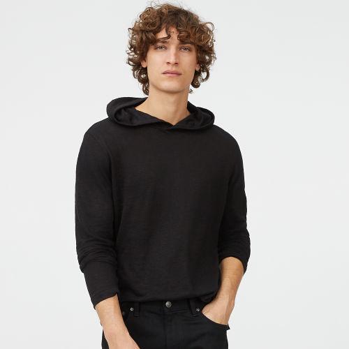 Club Monaco Color Black Linen Hoodie