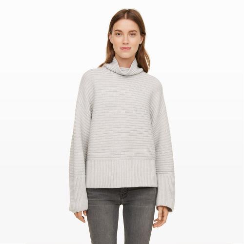 Ib Color Grey Justy Ribbed Turtleneck