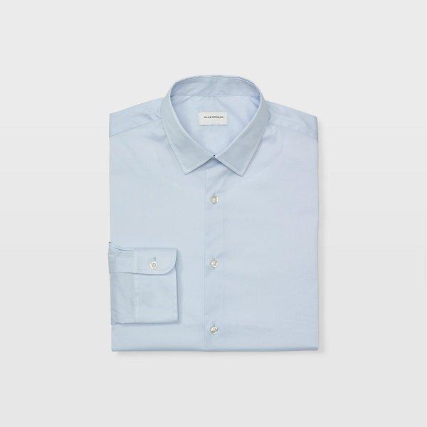 Club Monaco Blue Stretch Poplin Dress Shirt