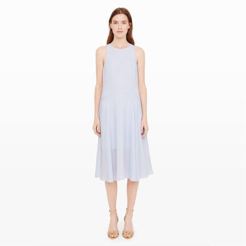 Club Monaco Color Blue Cariole Silk Dress In Size 4