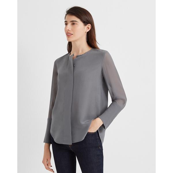 Club Monaco Wide-placket Silk Shirt