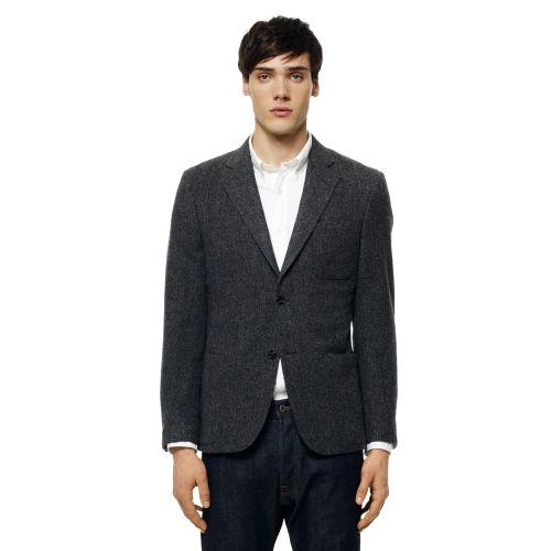 Club Monaco Color Grey Herringbone Wool Sport Coat