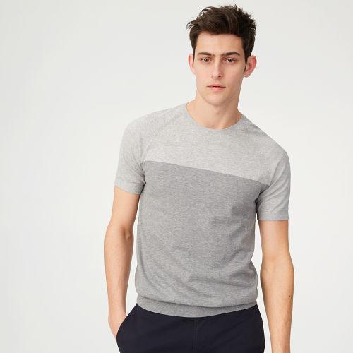Rb Color Grey Colorblock Raglan Crew