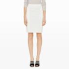 Club Monaco Color White Alexine Mixed-media Skirt In Size 0