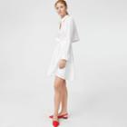 Club Monaco Color White Shapira Shirtdress