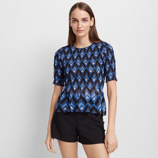 Club Monaco Blue Multi Luceenie Top
